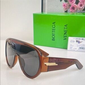 Bottega Veneta Brown and Gold Sunglasses